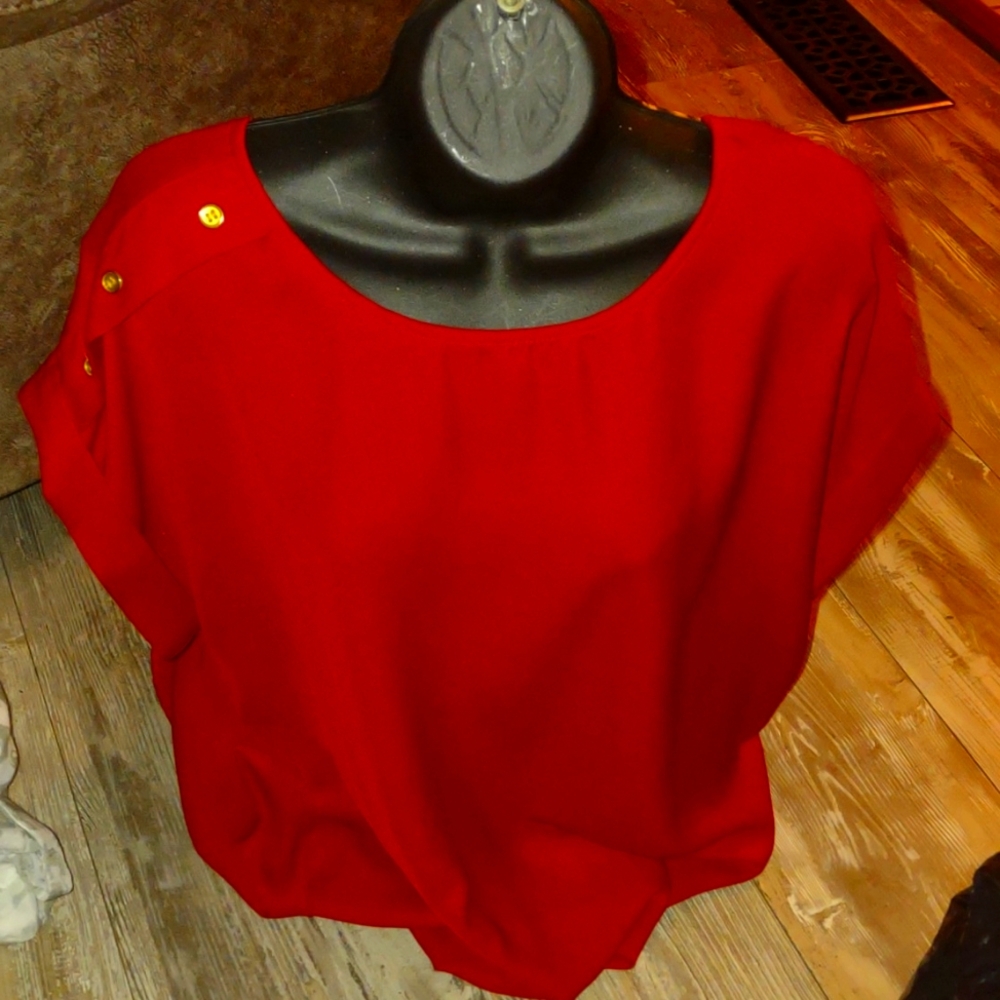 Speed Limit Blouse, Size 2X, Red